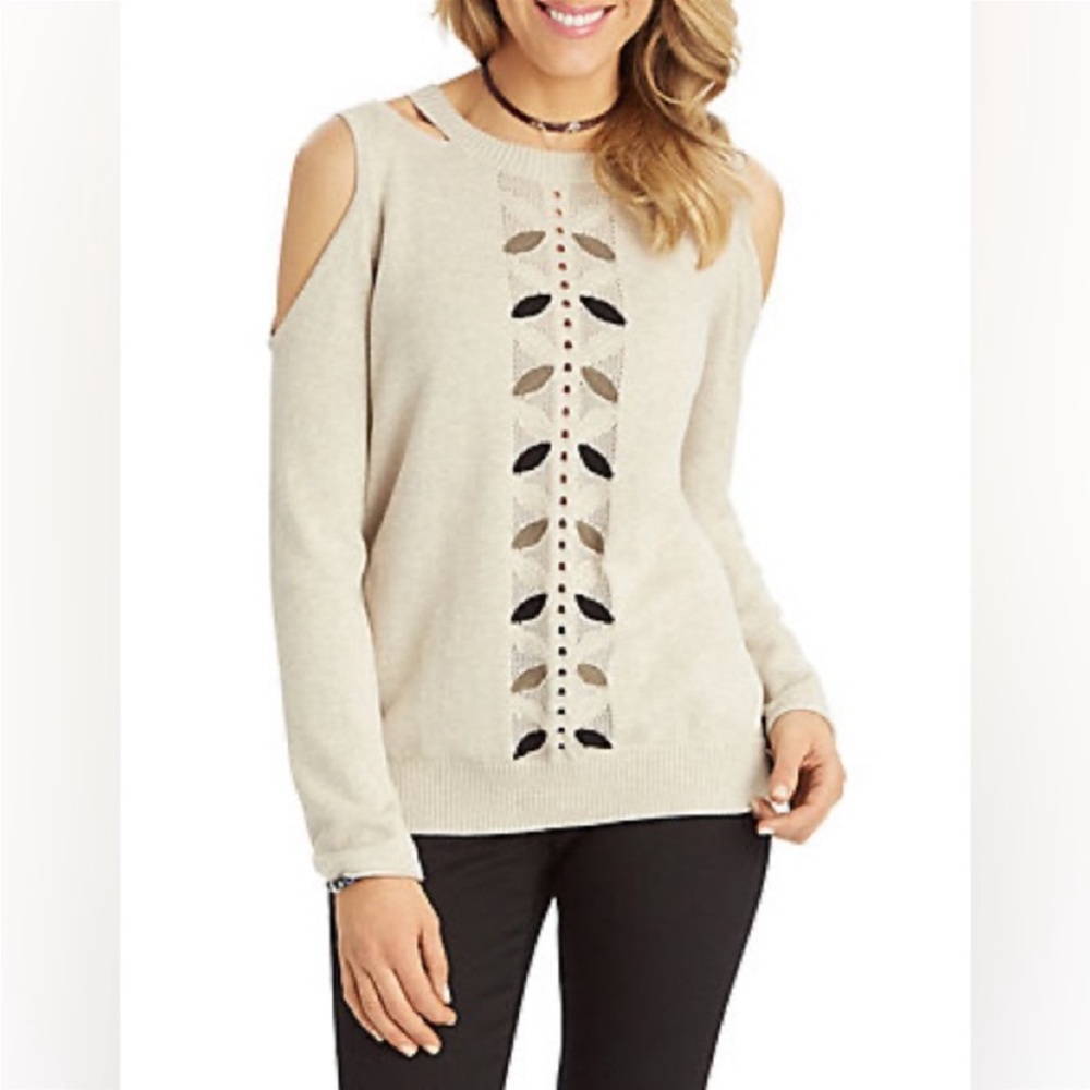 Democracy Cold Shoulder Round Neck
Sweater Size XL